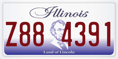 IL license plate Z884391