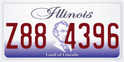 IL license plate Z884396