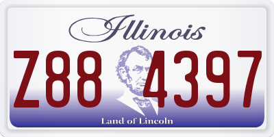 IL license plate Z884397