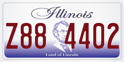 IL license plate Z884402