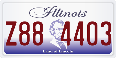 IL license plate Z884403