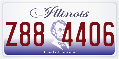 IL license plate Z884406