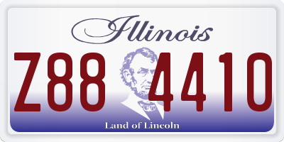 IL license plate Z884410