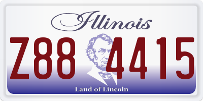 IL license plate Z884415