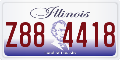 IL license plate Z884418