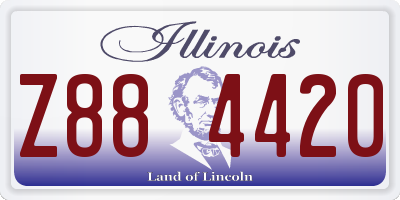 IL license plate Z884420