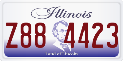 IL license plate Z884423