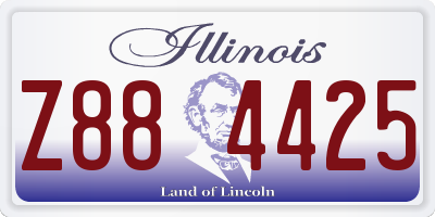 IL license plate Z884425
