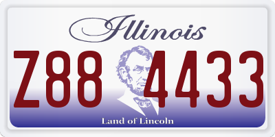 IL license plate Z884433