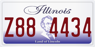 IL license plate Z884434