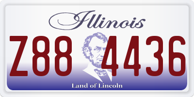 IL license plate Z884436