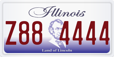 IL license plate Z884444