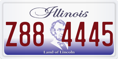 IL license plate Z884445