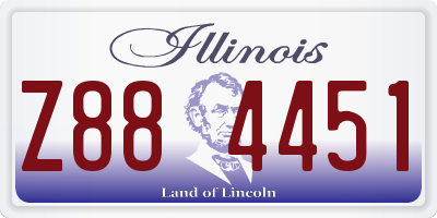 IL license plate Z884451