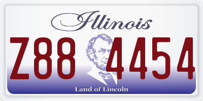 IL license plate Z884454