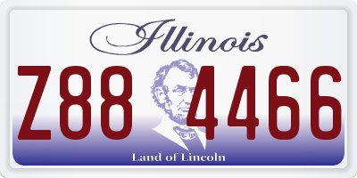 IL license plate Z884466