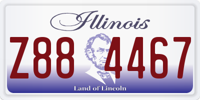 IL license plate Z884467