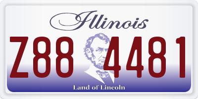IL license plate Z884481