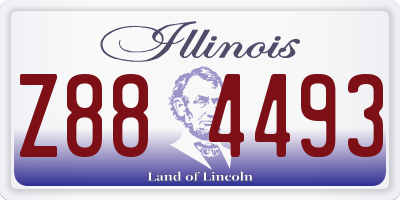 IL license plate Z884493