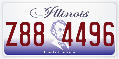 IL license plate Z884496