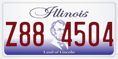 IL license plate Z884504