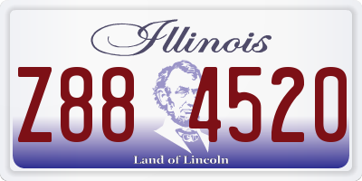 IL license plate Z884520