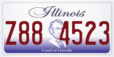 IL license plate Z884523