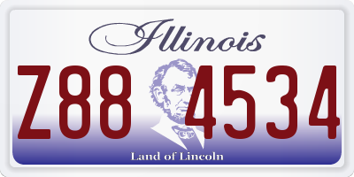 IL license plate Z884534