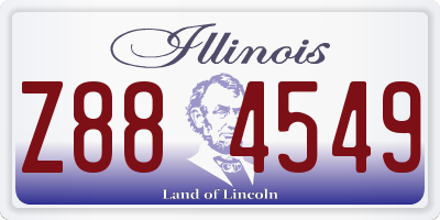 IL license plate Z884549