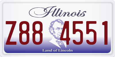 IL license plate Z884551