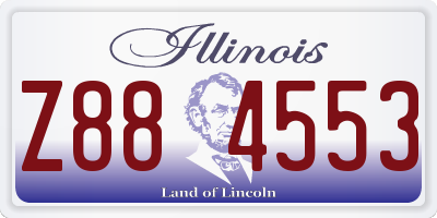 IL license plate Z884553