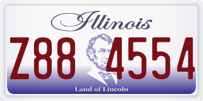 IL license plate Z884554