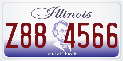IL license plate Z884566