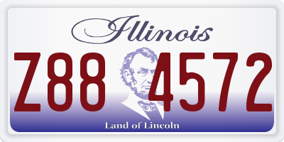 IL license plate Z884572