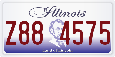 IL license plate Z884575