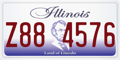 IL license plate Z884576