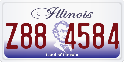 IL license plate Z884584