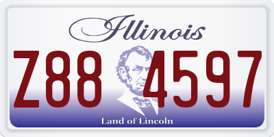 IL license plate Z884597