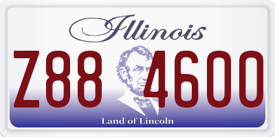IL license plate Z884600