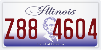 IL license plate Z884604
