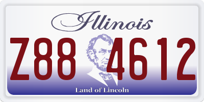 IL license plate Z884612