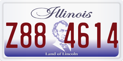 IL license plate Z884614