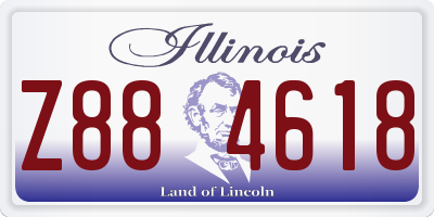 IL license plate Z884618