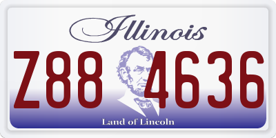 IL license plate Z884636