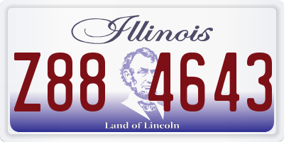 IL license plate Z884643