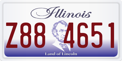 IL license plate Z884651