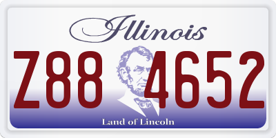 IL license plate Z884652