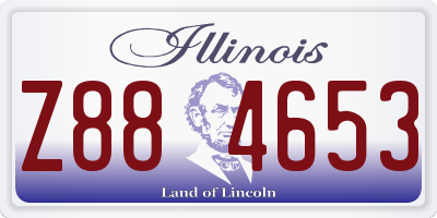 IL license plate Z884653