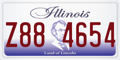 IL license plate Z884654