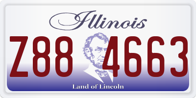 IL license plate Z884663